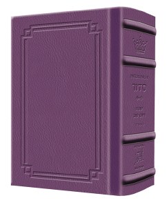 Picture of Artscroll Sabbath and Festivals Siddur Interlinear Pocket Size Sefard Signature Leather Collection Purple